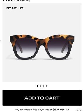 Quay Australia After Hours Tortoiseshell Frame with Gradient Black Lenses